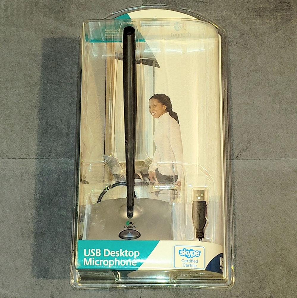 NIB Logitech USB Desktop Microphone